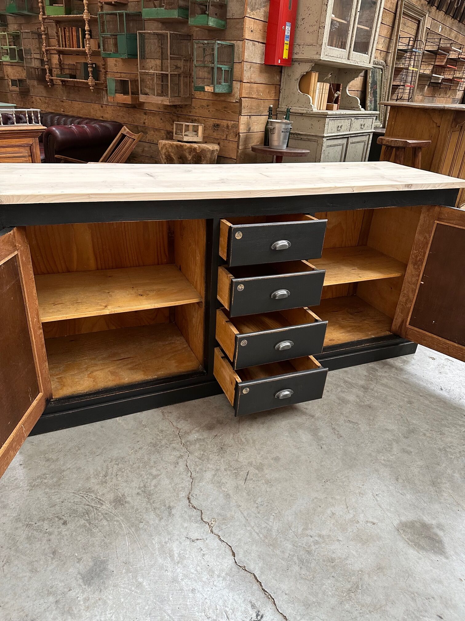 Old patinated craft furniture