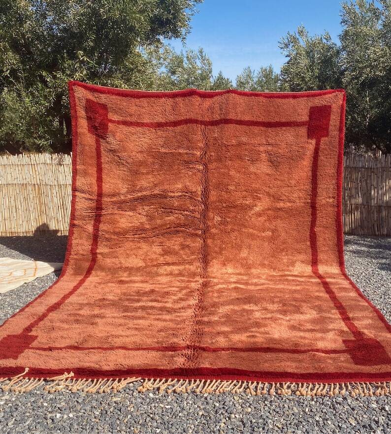 Tapis bérbere marocain en laine naturelle 200cmx300cm