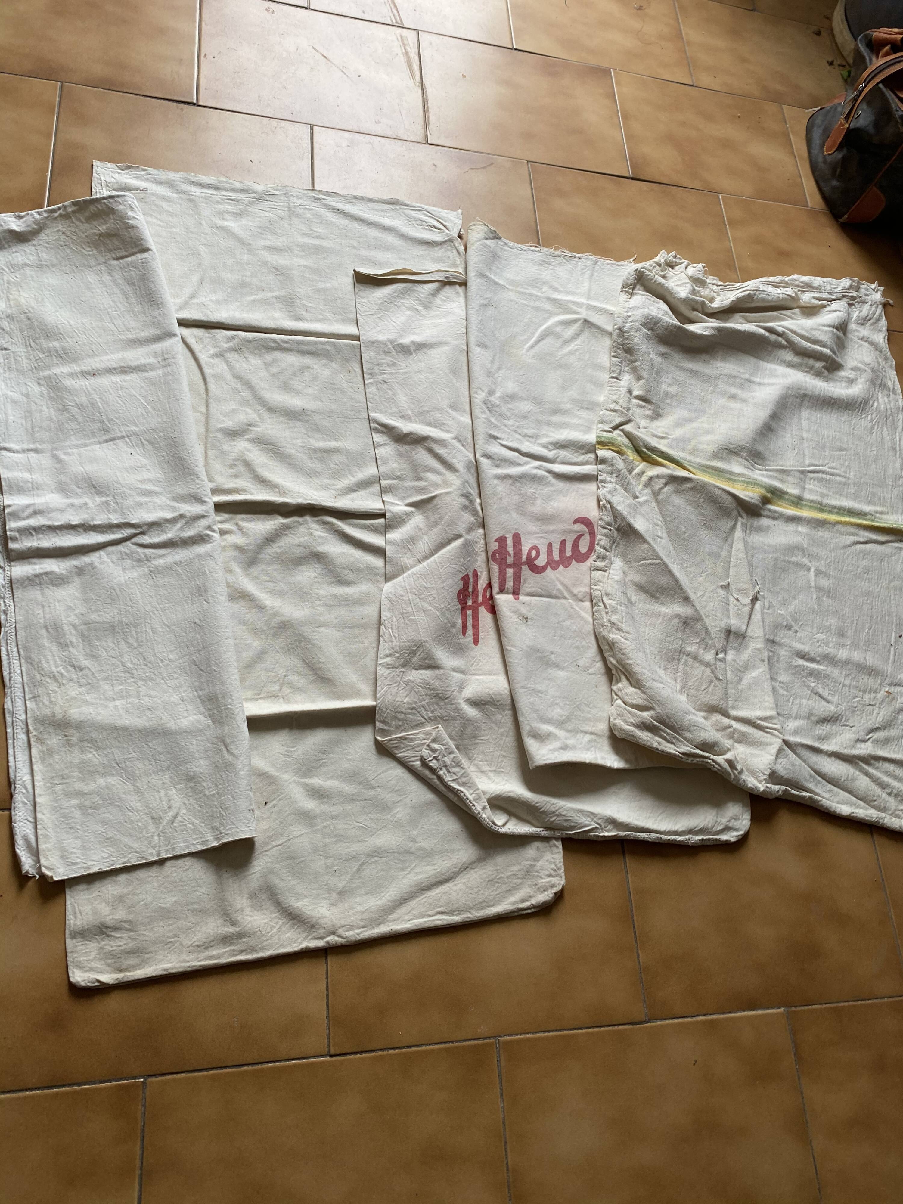 Set of 5 bags of old flour