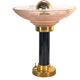 Art Deco bedside lamp with signed Muller glass.
