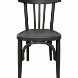 matte black bistro chair with a patina