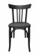 matte black bistro chair with a patina