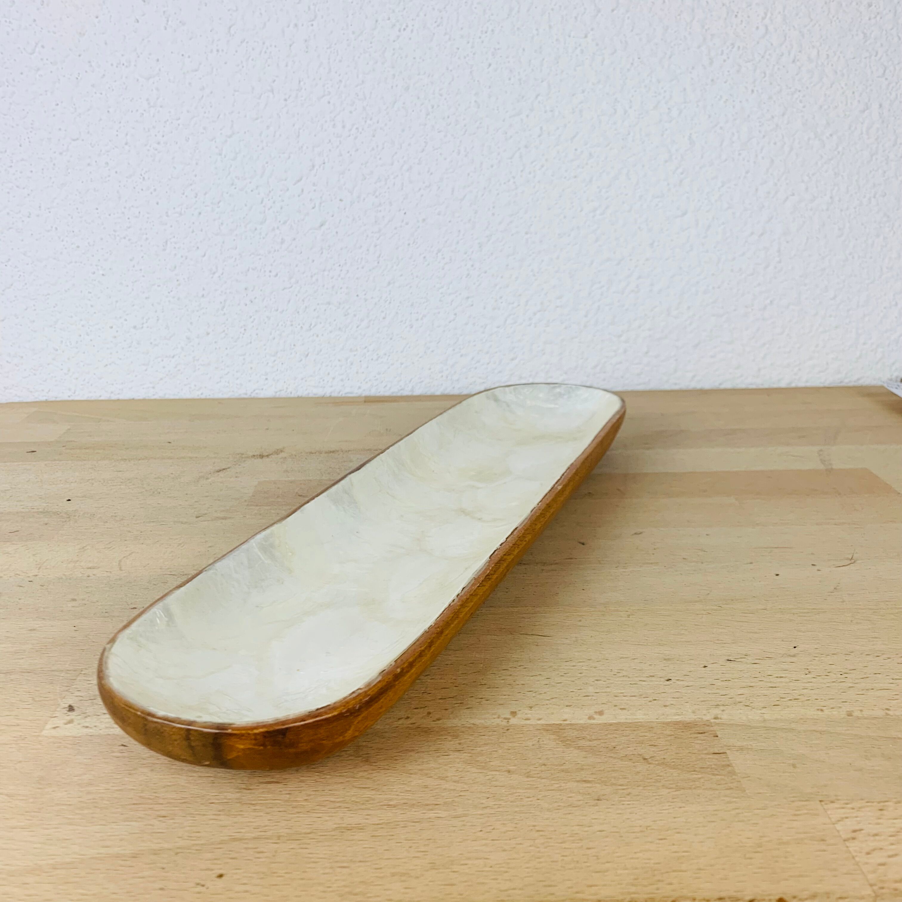 Vide poche coupelle nacre et bois