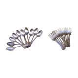 Series of twelve forks and twelve spoons Ercuis