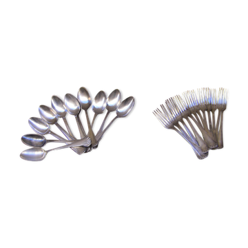 Series of twelve forks and twelve spoons Ercuis