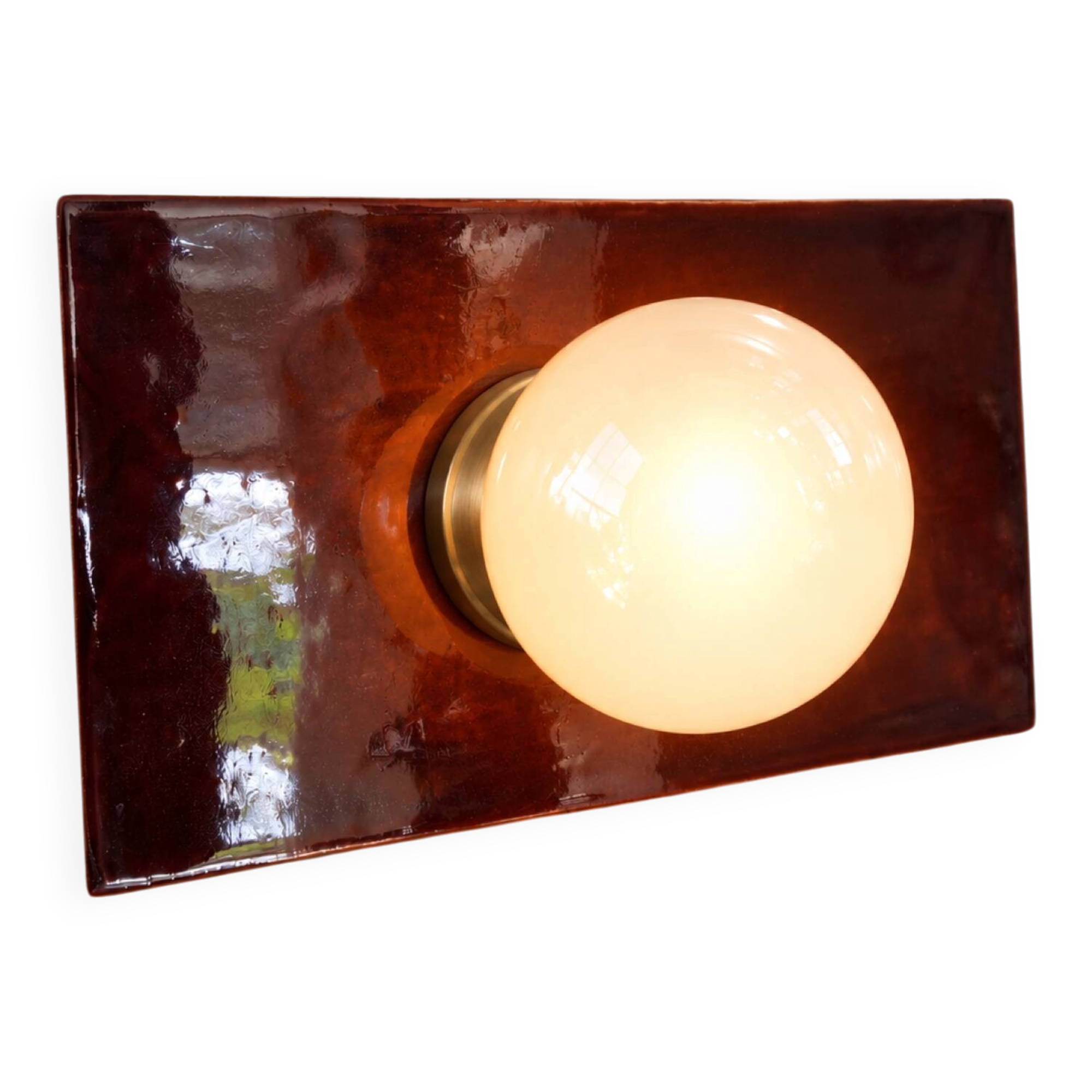 Ceramic zellige wall lamp