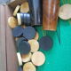 Old wooden jacquet/backgammon game
