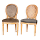 Two solid walnut chairs. Work from the suburbs, circa 1900