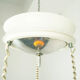 Multicolored waterfall suspension chandelier. Italy 70s