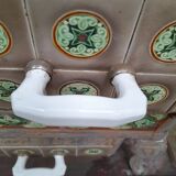 Cook old tile faience metal structure