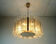 1960s kaiser mid century CHANDELIER chrome hanging light with 12 glass tubes