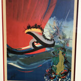 Lithograph Georges Mathieu signed and numbered framed