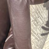 Pair of leather sofas model "Petronio" by Tito Agnoli for Poltrona Frau