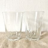 Mismatched vintage water glasses