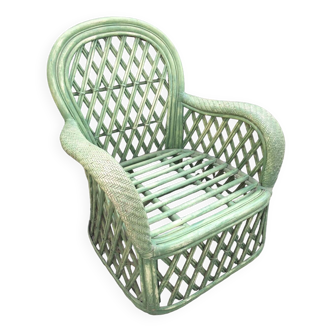 Vintage rattan armchair.