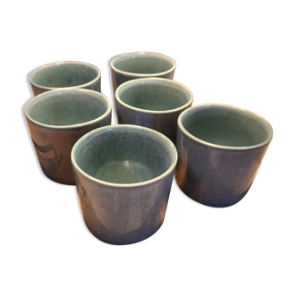 Set of 6 stoneware mugs