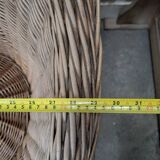 Large woven rattan armchair