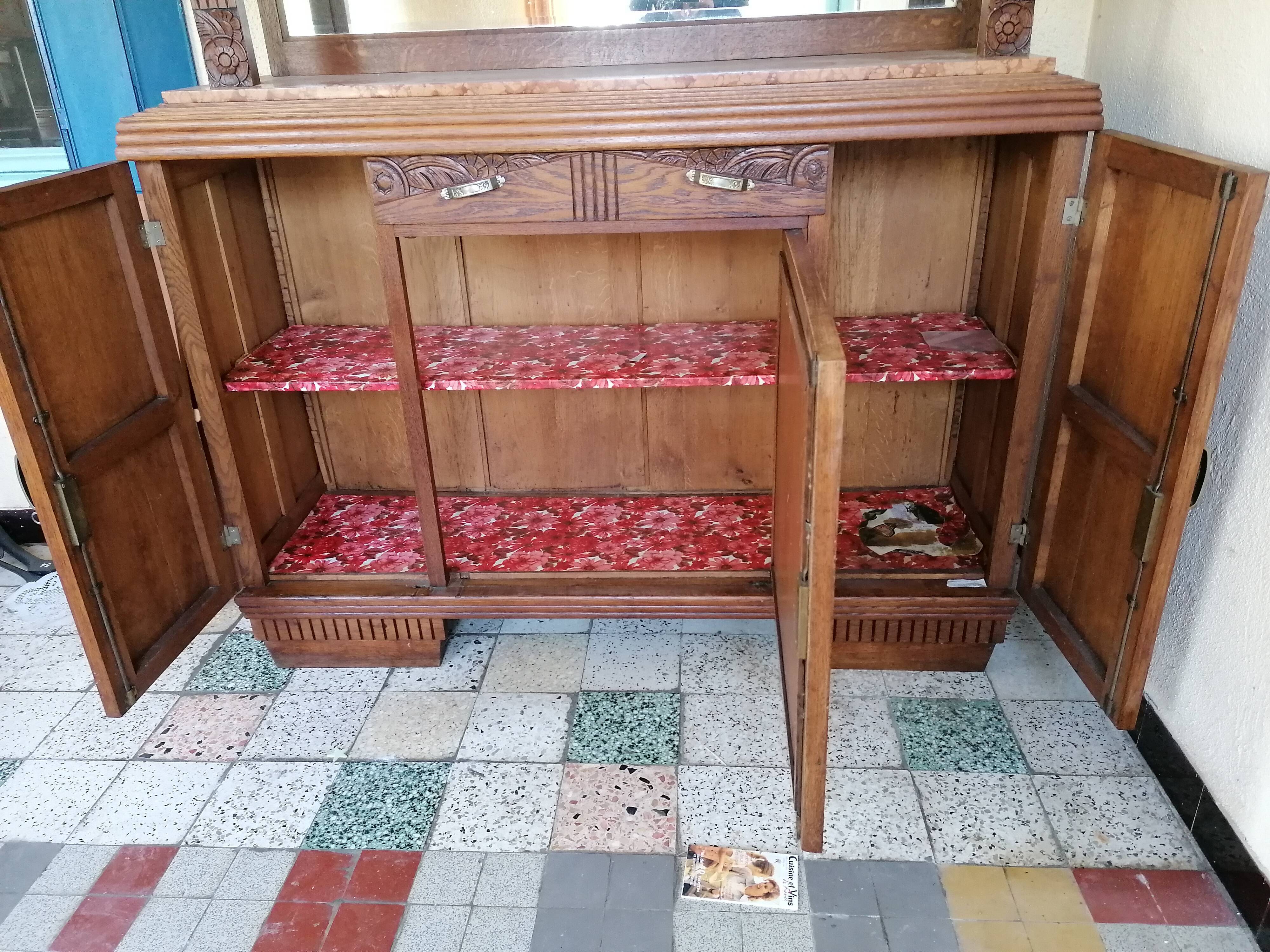 Carved wood buffet Art déco