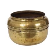 Large French Brass Repoussé Cache-pot / Planter, 25 cm