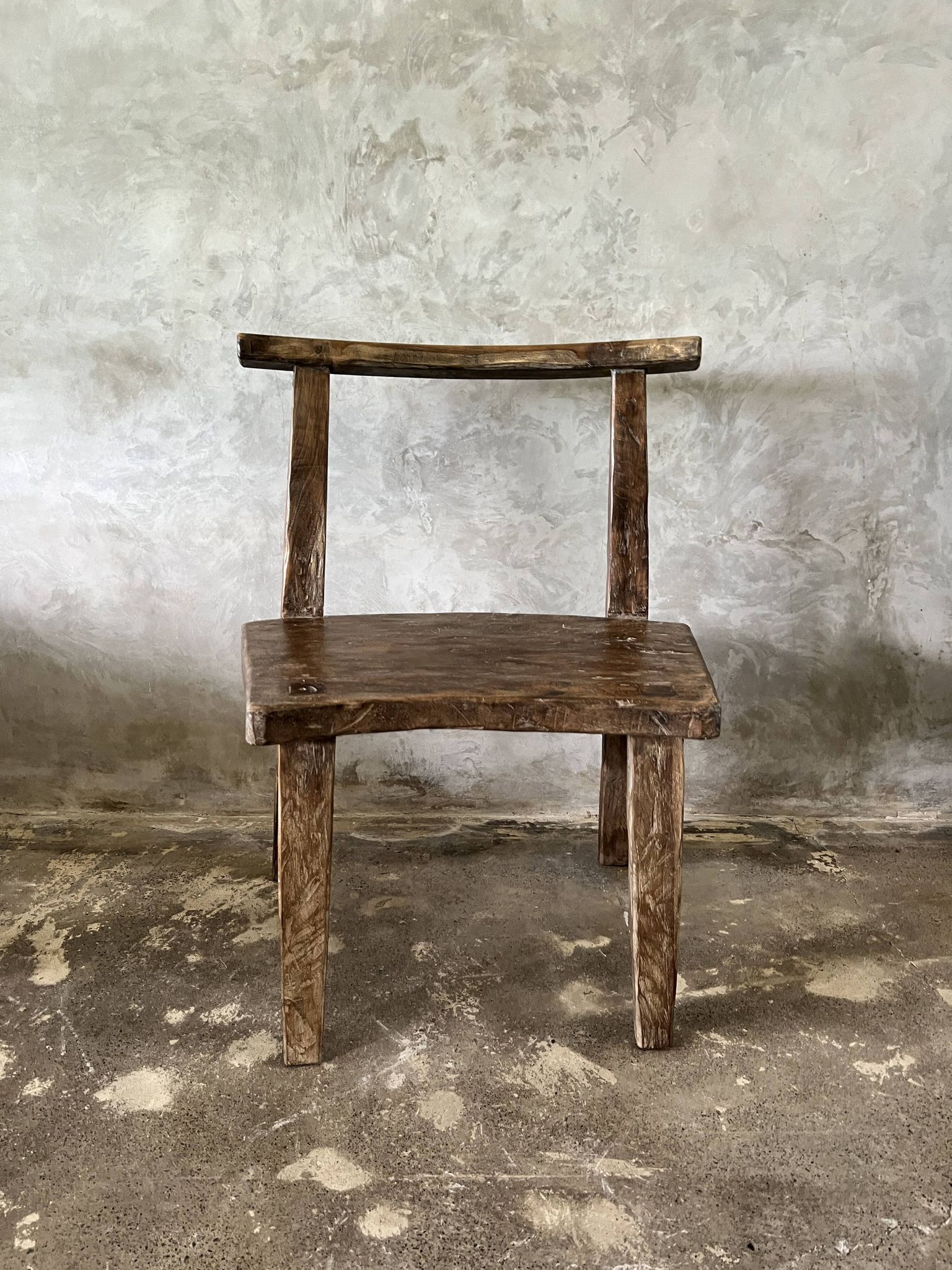 Large old teak chair or armchair H84 L60