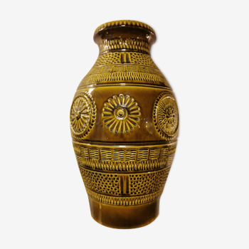 Vase vintage en céramique glacée West Germany