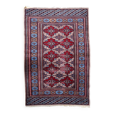 Antique Uzbek Bukhara handmade rug 94cm x 125cm (1920s)