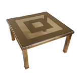 Low table in brass and glass 1970s