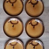 Set of 6 fish plates from Moulin des Loups