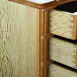 Vintage Mid-century Baroque Style Danish High Boy Brutalist Dresser 1960s