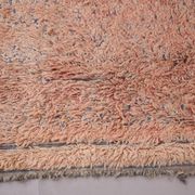 Peach Vintage Moroccan Rug 203 x 331 cm, Berber Shag Rug, Handmade Boho Rug
