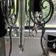 Murano crystal chandelier black lampshade