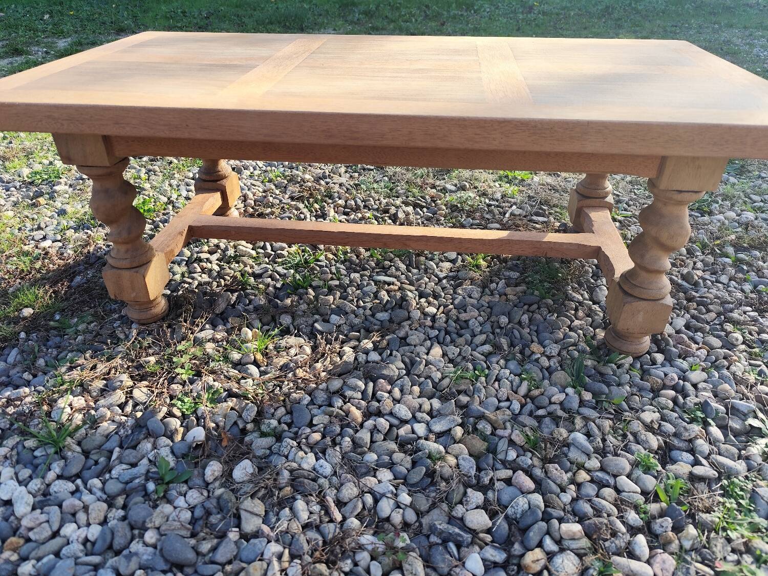 Table basse vintage bois massif