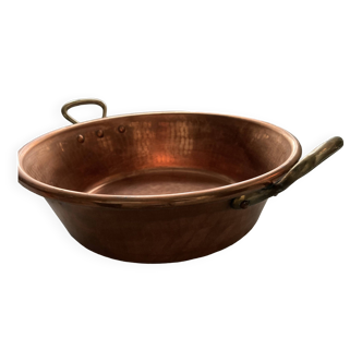 Hammered copper jam basin 40 cm