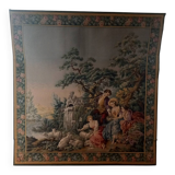 Genuine woven tapestry in the Aubusson style – pastoral French tapestry