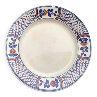 Assiette plate terre de fer Luneville