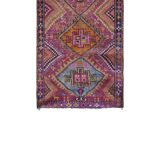 Vintage Turkish Oushak Rug Handwoven 127x370 cm