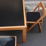 Dining table set and 4 chairs 80s