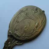 Hand-facing mirror bronze art nouveau style 1920