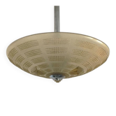 Art Deco metal and glass ceiling lamp
