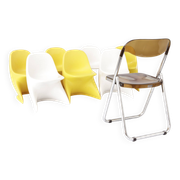 7 children's chairs cassalino by alexander begge, 1970s for manufacturer casala, germany