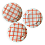 3 Moulin Des Loups “torchon” dessert plates