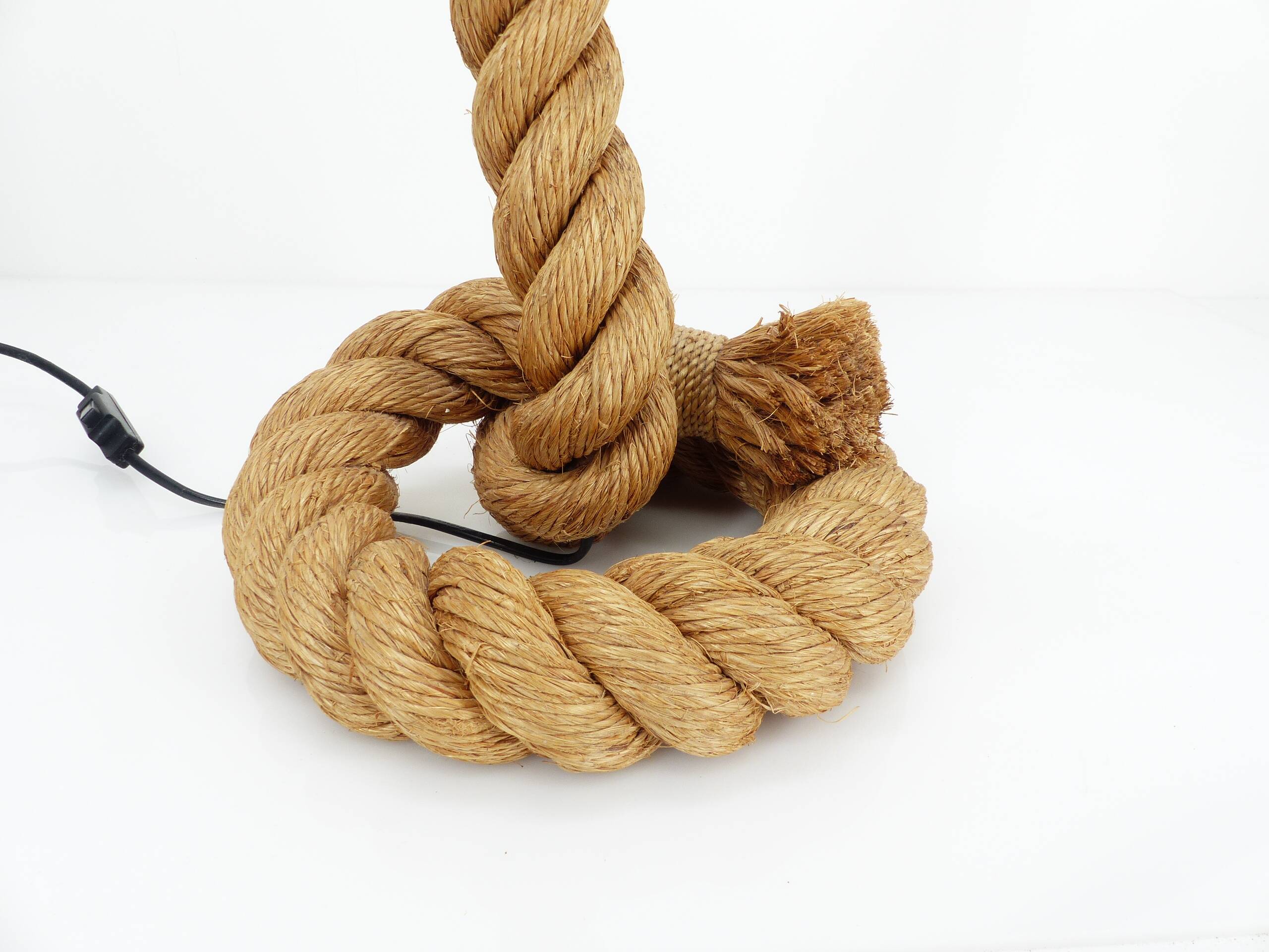 Rope lamp, work in the style of Audoux & Minet, circa 1970-1980