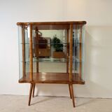 Elegant, curved display cabinet in Art Deco style