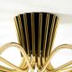 Huge 18-arm mid-century modern brass Sputnik ceiling lamp | Ø 113 cm