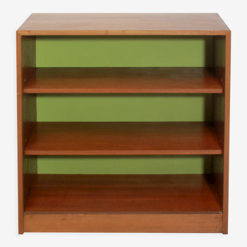 1960s bookcase with green back panel
