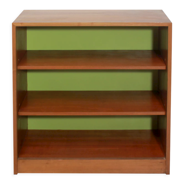 Bibliothèque des années 1960 avec panneau arrière vert