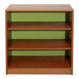 1960s bookcase with green back panel