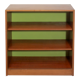 1960s bookcase with green back panel