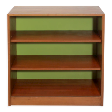 1960s bookcase with green back panel