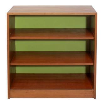 1960s bookcase with green back panel